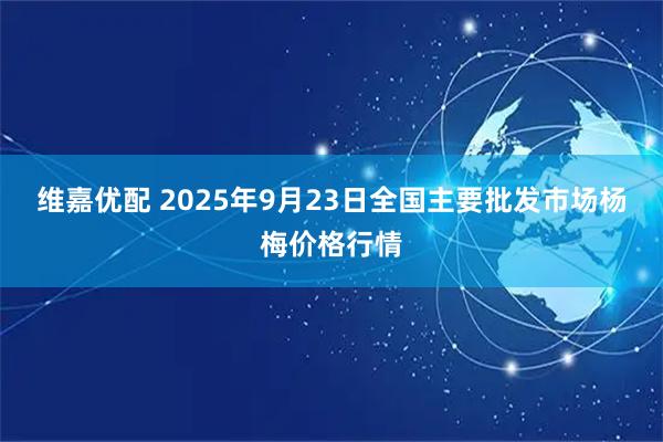 维嘉优配 2025年9月23日全国主要批发市场杨梅价格行情